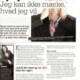 Jeg kan ikke mærke hvad jeg vil - Presse indslag