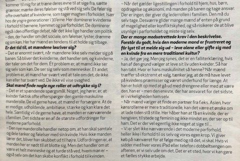 Interview med Annette Jønsson i avisudklip