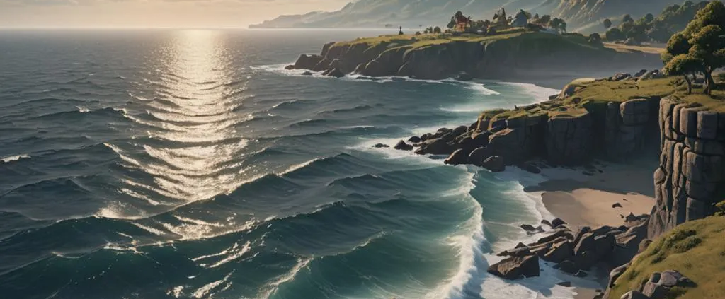 Mand der står ved havet